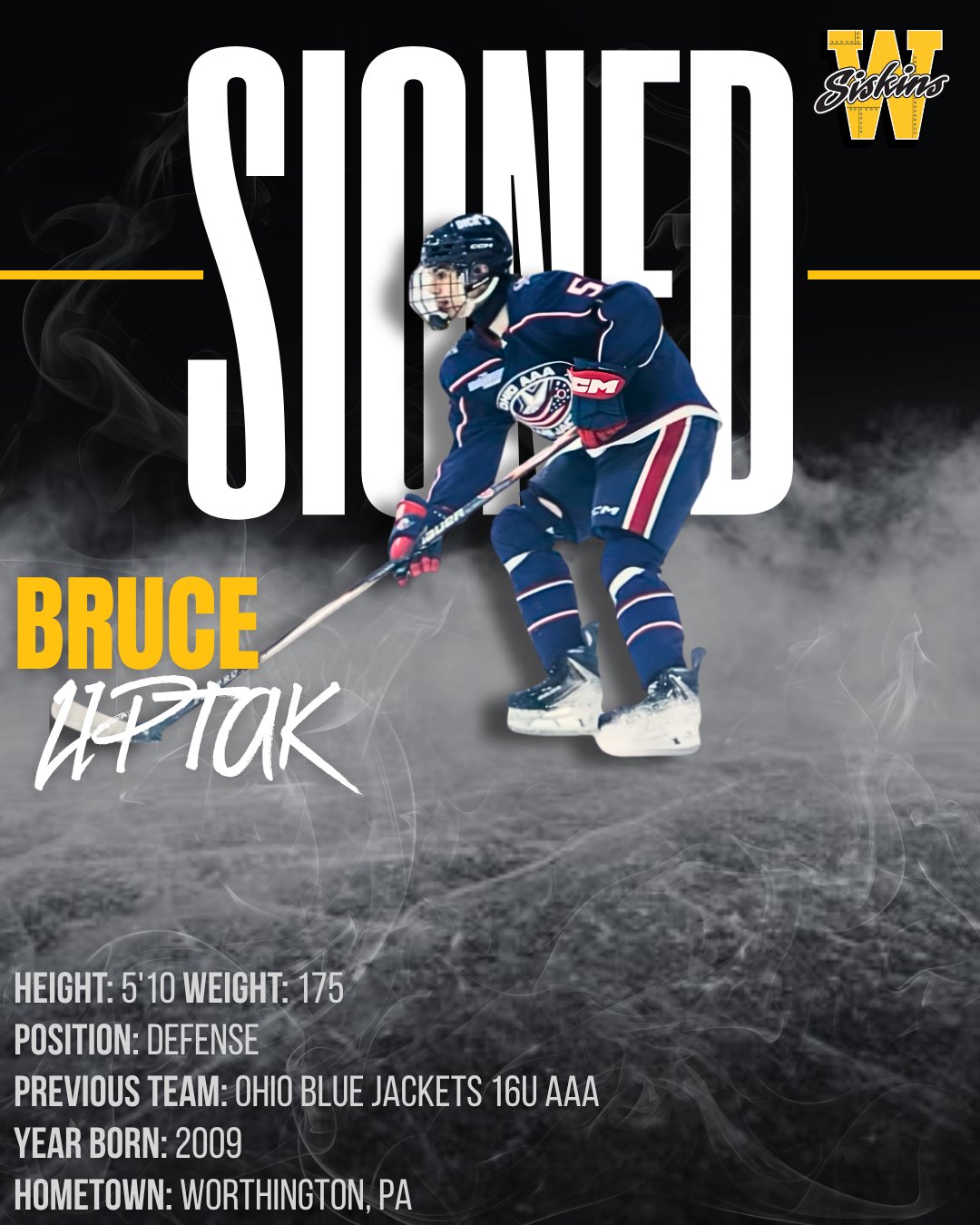 🚨 NEW PLAYER SIGNING ALERT 🚨

The Waterloo Siskins are thrilled to announce the signing of 2009-born American defenseman Bruce Liptak for the upcoming season! 🇺🇸 

Hailing from Worthington, PA, Bruce comes to us from the powerhouse Ohio Blue Jackets 16U AAA program. An explosive skater with elite offensive upside, Bruce is primed to be a massive difference-maker on our blue line, weaponizing our transition game and driving the play north.

Siskins fans already got a glimpse of what he brings to the table—Bruce joined the squad for the TEP Showcase in June and was an absolute standout on the back end all weekend long. With his eyes set on advancing to the next level, Bruce is ready to showcase his high-end talents to OHL scouts right here in the league.

🗣️ From the Desk of the GM:
"We are incredibly excited to officially welcome Bruce to the Siskins organization," says General Manager Brian Huddle. "He proved at the TEP Showcase just how dynamic he can be. What separates Bruce is his deception skills with the puck—he has an elite ability to misdirect opponents, open up lanes, and create offense from the back end. He’s going to be a vital piece of our group moving forward."

Welcome to Waterloo, Bruce! Let’s get to work. ⚫️ 🟡

#SiskyBuzz #BoyCanSkate #GOHL #OHL