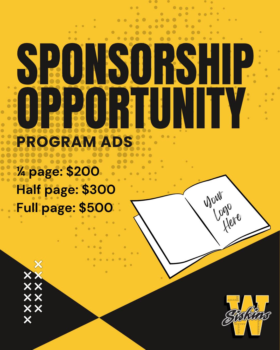 🏒 Get Your Business in front of the Best Fans in Hockey! 🏒

Looking for a powerful way to support local sports and grow your business? Advertising spots for the Siskins 2026-27 Season Program are officially open!

Whether you’re a local shop, a growing brand, or a long-time supporter, we have a spot that fits your budget:

1/4 Page: $200
1/2 Page: $300
Full Page: $500

🌟 Why Advertise with Us?
High Visibility: Your brand in the hands of dedicated fans, families, and community members every single home game.

Community Impact: Directly support the team and local player development.

Season-Long Reach: Exposure that lasts from the first puck drop to the final whistle.

Don’t miss out—spots are limited and filling up fast! ⏰

📩 Ready to lock in your spot? DM us directly or email santana.kingparsons@gmail.com to secure your ad space today!

#SiskyBuzz #LocalBusiness #SupportLocal #CommunityFirst #SponsorshipOpportunities