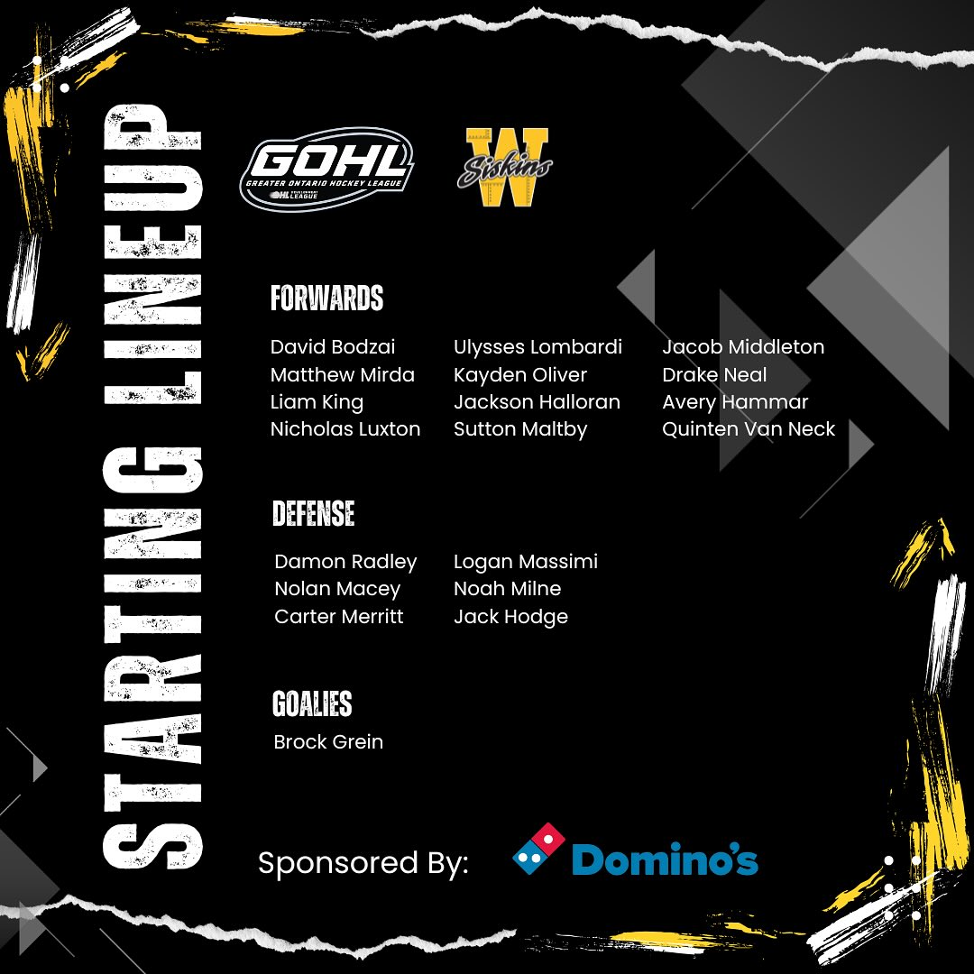 Today’s Projected Lineup!!! 🏒💛🖤