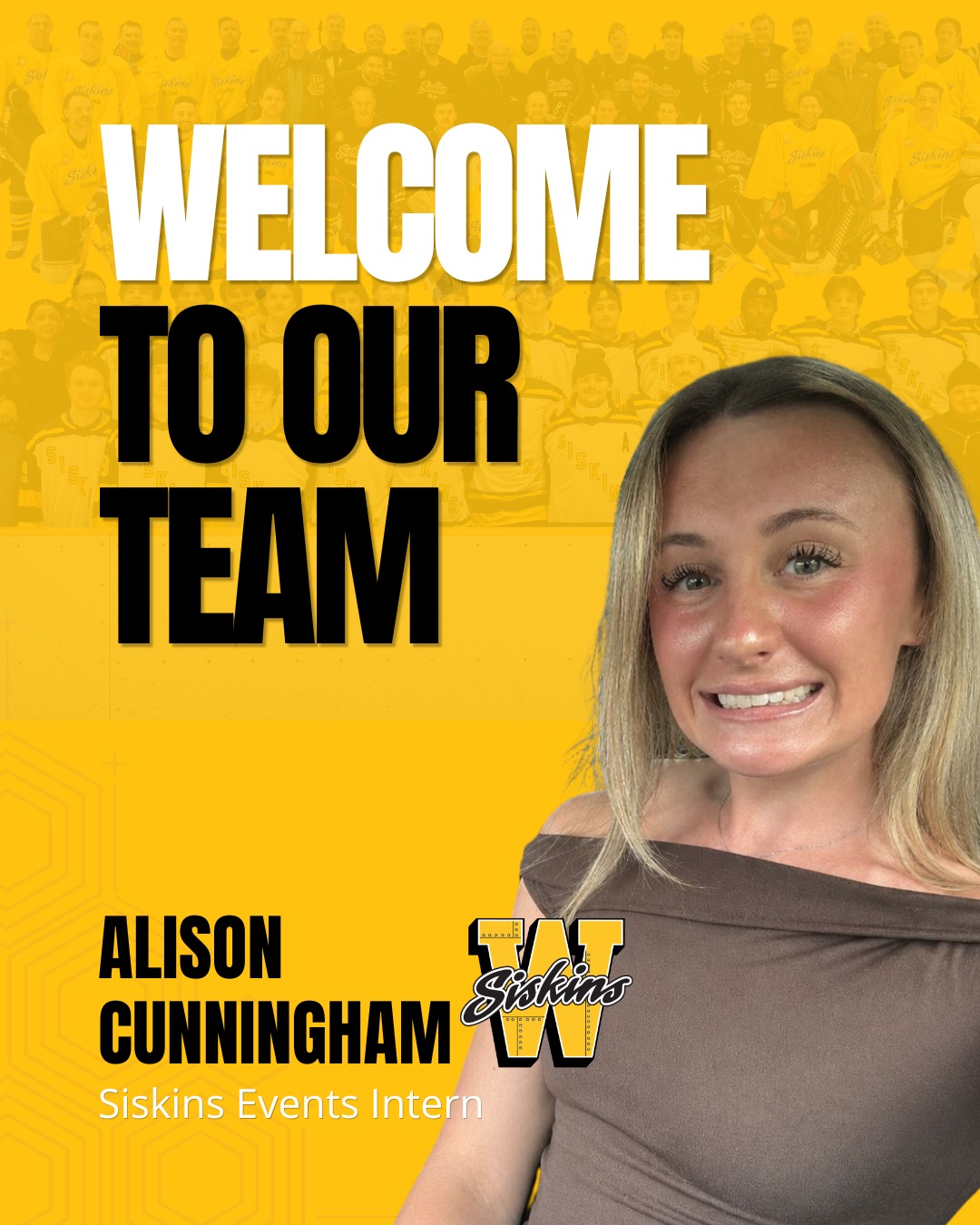 Join us in giving a warm Waterloo welcome to Alison Cunningham, joining the Siskins family for the upcoming season as our Game Events Intern! 🦅

Alison will be working hard behind the scenes and right in the action to elevate our game-day experience, coordinate fan events, and keep the energy electric at the rink. We are thrilled to have her fresh perspective, drive, and passion on board to help make this season unforgettable for our fans and community.

Give her a follow and drop a note in the comments to welcome Alison to the team!

#SiskyBuzz #TD66 #SiskinNation #WaterlooHockey