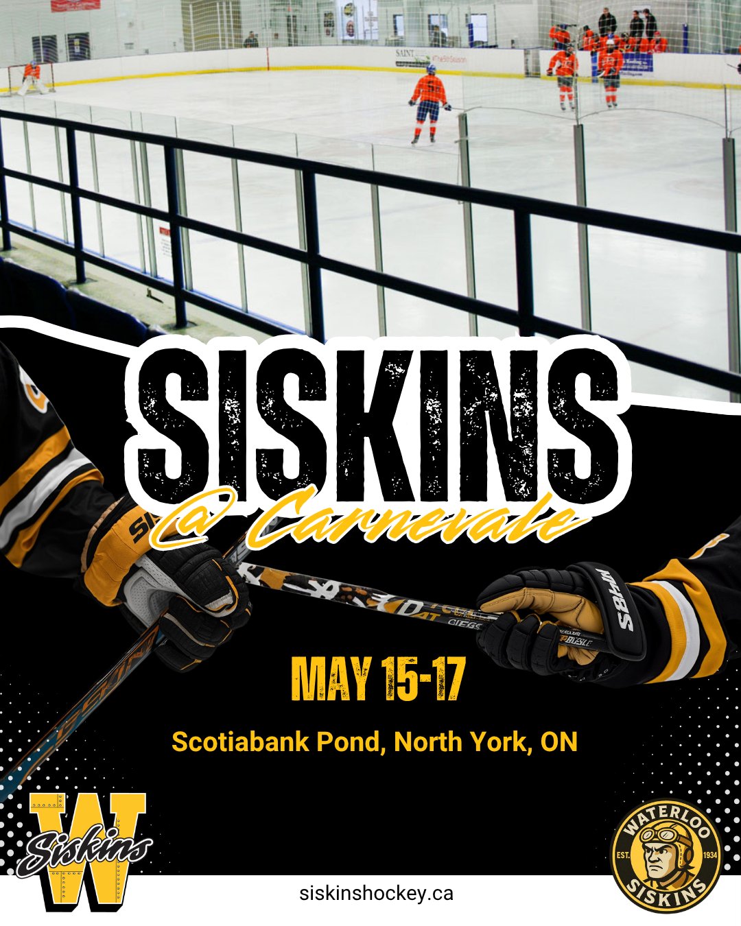 Back on the hunt. 🏒

Our staff and a select group of prospects are heading to the Carnevale Showcase in Toronto this weekend (May 15–17)! This is a vital step in our off-season as we continue to evaluate talent and piece together the puzzle for the 2026-27 roster.

"This weekend is another great opportunity to amp up the expectations for the talent level we want in our room this coming season," says GM Brian Huddle. "Beyond the on-ice evaluation, it’s a chance for these players and our staff to start building the bonds that define our culture."

Stay tuned for updates from the showcase as we look toward the future!

#TD66 #SiskyBuzz #WaterlooHockey