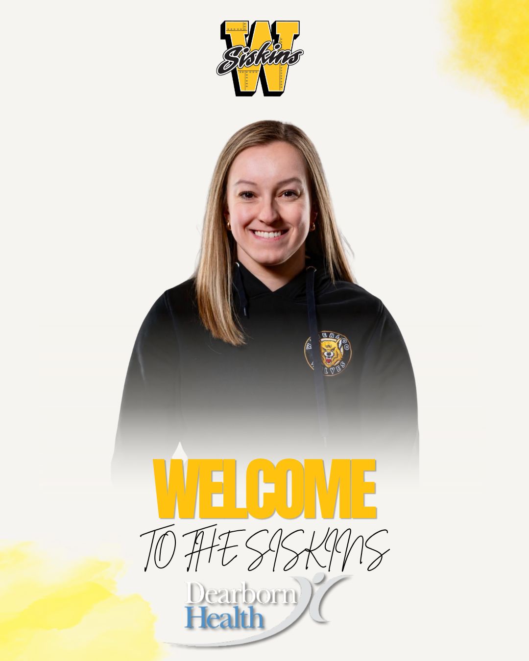 Excited to welcome Dr. Laura McGregor and her practice at Dearborn Health as an incredible resource for our players!

Having trusted care options off the ice is essential for keeping our athletes healthy, performing at their best, and recovering effectively throughout the season. Through her clinic, Dr. McGregor offers our players access to comprehensive injury rehabilitation, utilizing chiropractic adjustments, acupuncture, shockwave, and laser therapy.

Laura already does fantastic work in our local hockey community as the trainer for the Waterloo Wolves U18 AAA program—where she’ll continue her dedicated role—and we’re grateful for her desire to give back to the Waterloo hockey community even further by opening up her expertise to our group.

Welcome to the Siskins family, Dr. McGregor! 🏒⚡️