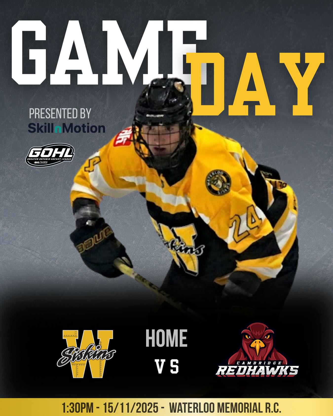 This afternoon, the Siskins go head-to-head with a familiar former Midwestern rival, the undefeated Cambridge Redhawks.