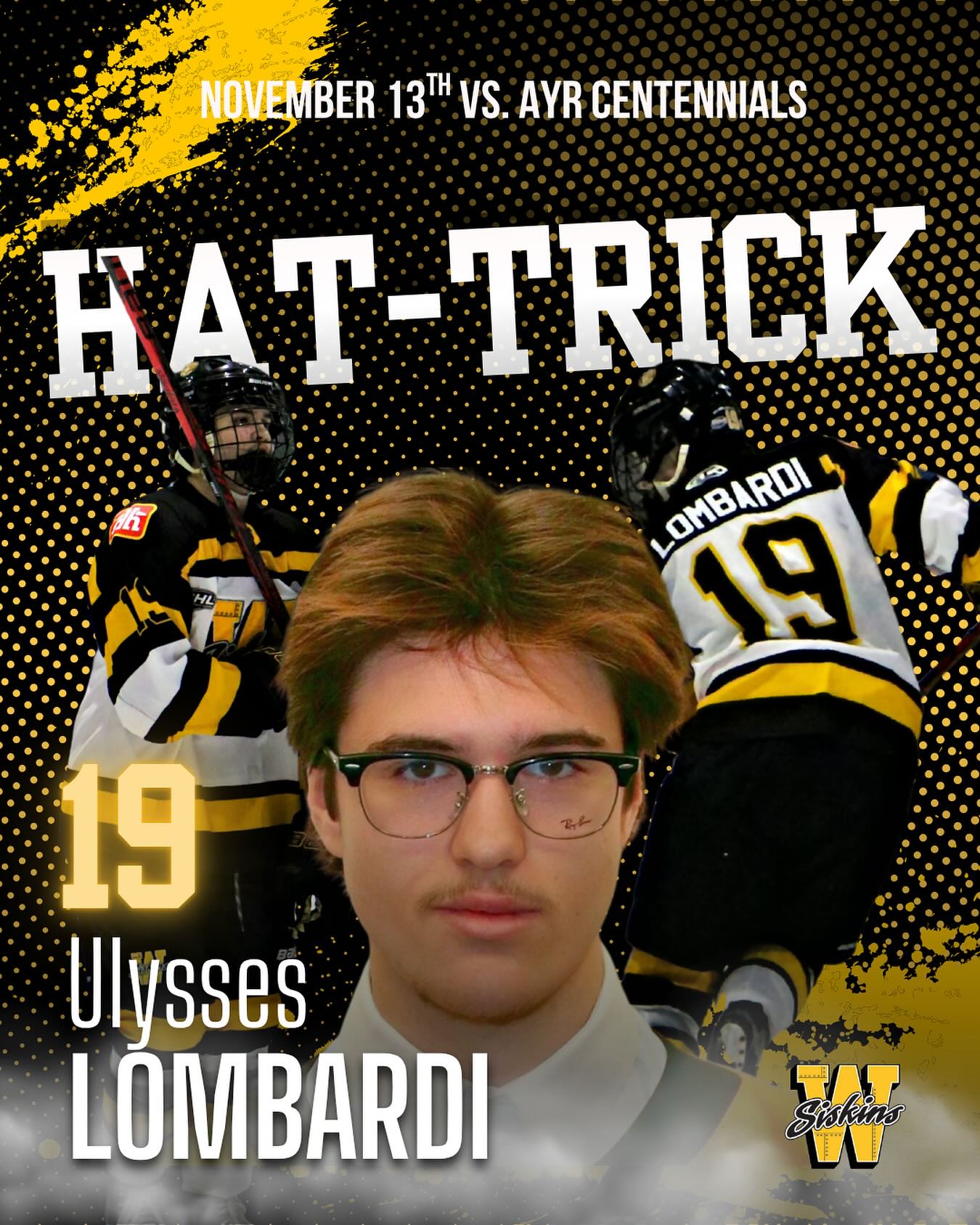 Hat-Trick!!!! Congratulations Ulysses Lombardi 🏒