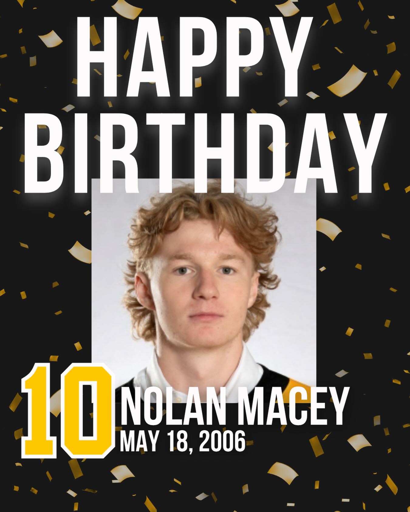 Wishing a happy belated birthday to #10, Nolan Macey!

A great teammate on and off the ice, and a key part of our leadership group as one of our co-captains. We hope you had a great day! 🥳🔥