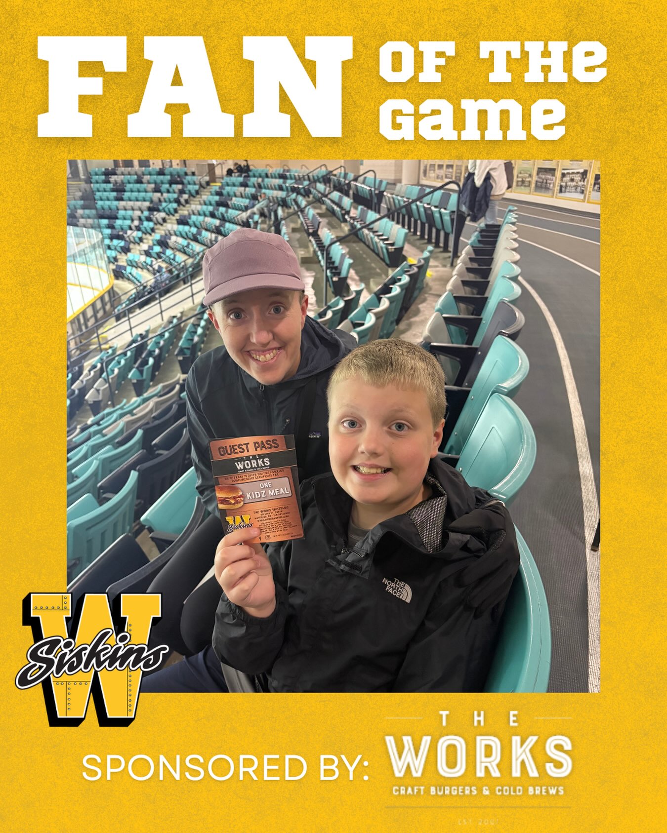 🎉 FAN OF THE GAME 🎉

Come out to our home games for your chance to win a FREE Kidz Meal coupon, courtesy of The Works! 🍔🔥